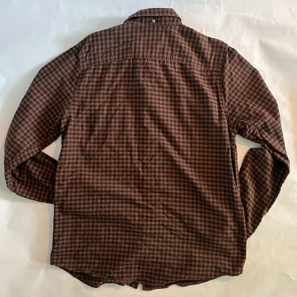 O’neill surf long sleeve black/brown check - large